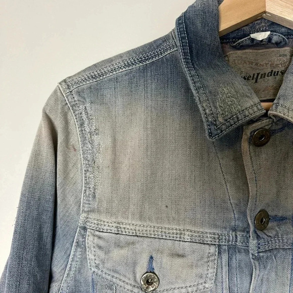 Vintage Diesel Repaired Denim Jacket Small - Picture 8 of 12